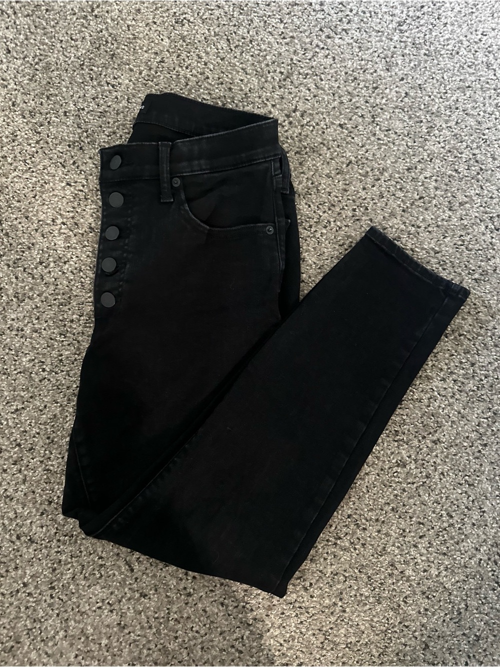 Lucky Brand Women's Black Skinny Button-Fly Jeans